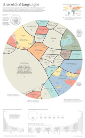 The most-spoken languages in a stunning visual infographic