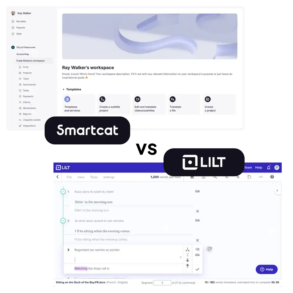 Smartcat vs lilt - Smartcat l