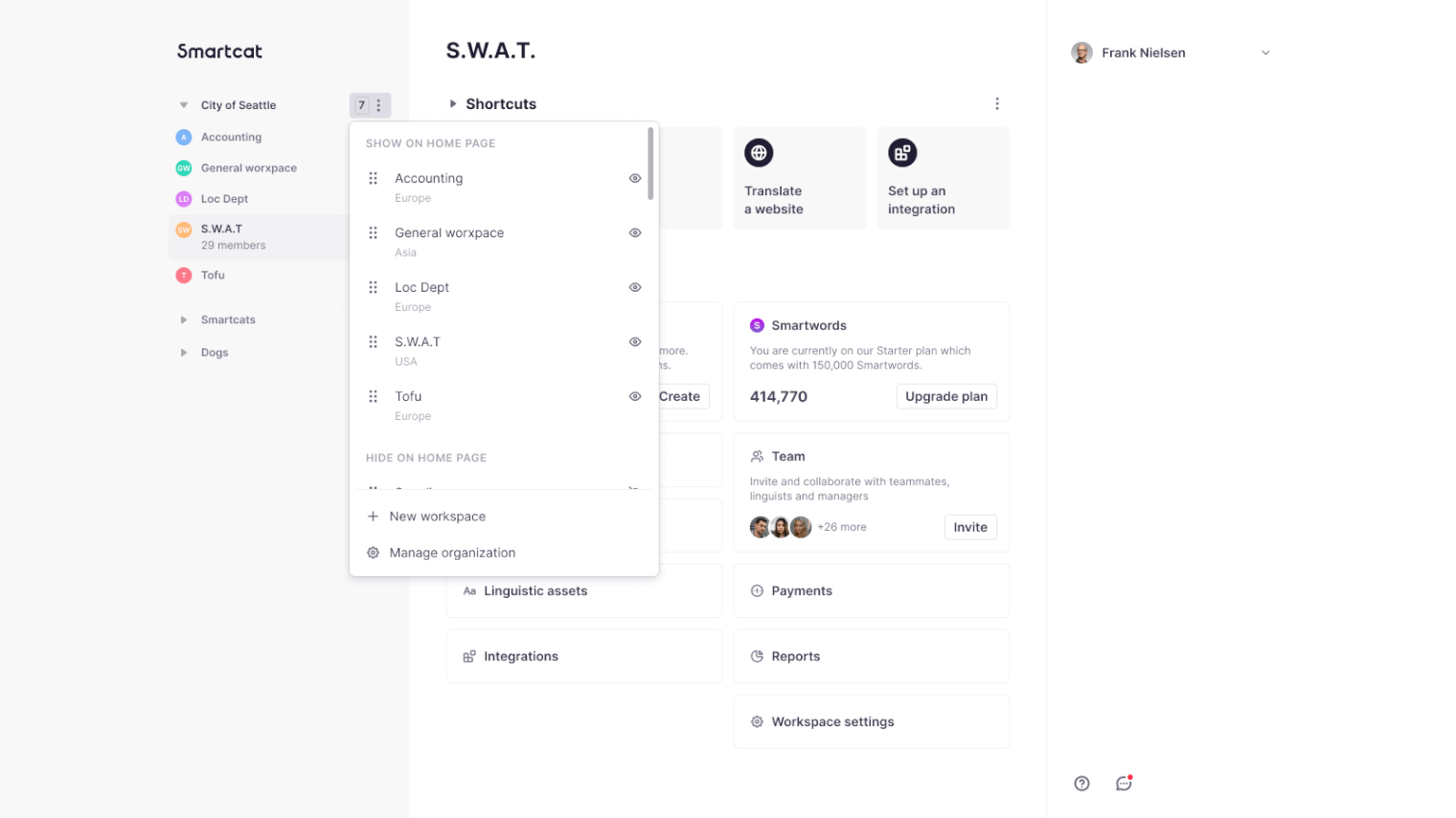 Now view workspaces in different geo-zones on your home page

